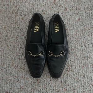 Black Zara loafers